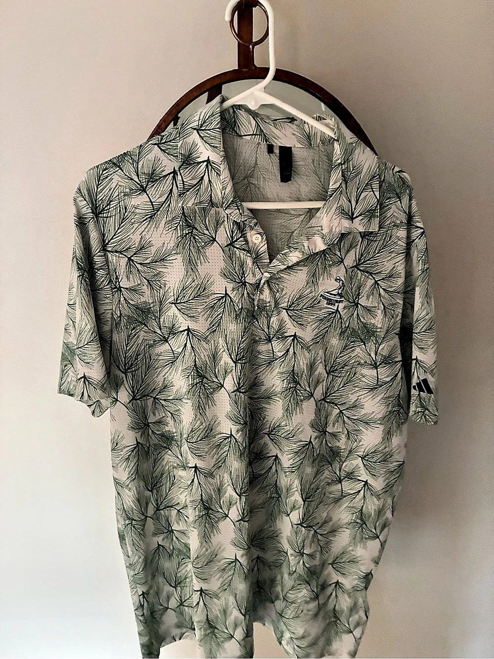 Adidas Men’s Pinehurst 1895 Pine Needle Print Golf Polo - Size Large